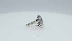 Bulk handcrafted hammered oval sterling silver rings, wholesale 925 silver statement jewelry from Bali.