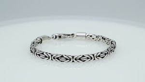 Sterling silver 5mm wheat chain bracelet – handcrafted Bali jewelry