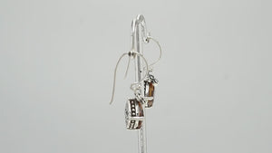 Citrine Quartz prong-set Sterling Silver earrings