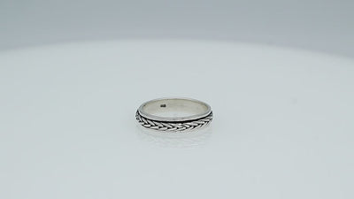 Wholesale sterling silver braided band rings, handcrafted 925 silver rope design jewelry from Bali.