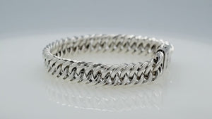 Silver Curb Chain Bracelet With Push Clasp In 925 Sterling Silver For Wholesale