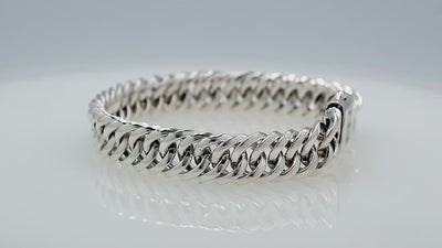 Silver Curb Chain Bracelet With Push Clasp In 925 Sterling Silver For Wholesale