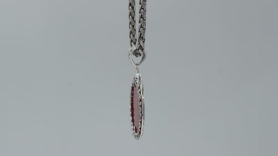 Sterling silver wholesale pendant with round coral gemstone, floral frame design, handcrafted Bali jewelry