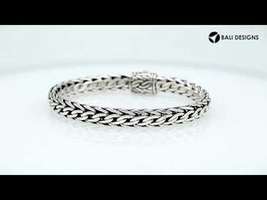 Wholesale Sterling Silver Wheat Chain Bracelet With Oxidized Finish Handcrafted In Bali