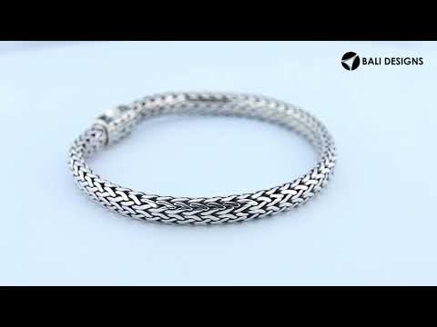 Sterling silver braided bracelet with Sapphire Quartz barrel clasp for wholesale