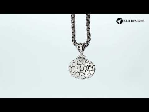 Sterling Silver Delightful charming Pendant With Plain Silver Jewelry Bali Designs Inc 