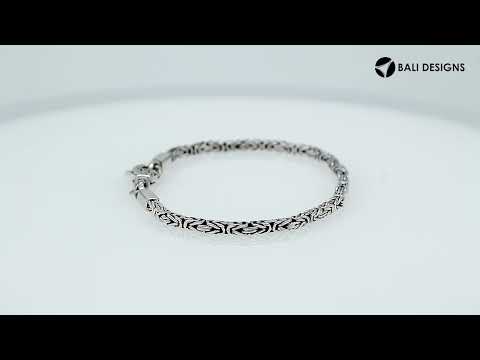 Wholesale sterling silver bracelet with Balinese woven wheat-link chain and lobster clasp handcrafted in Bali.