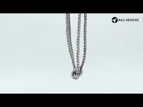 Sterling Silver 2.5MM Bali Woven Chain Necklace with Lobster Lock wholesale