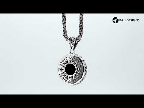 Wholesale Black Onyx Pendant in 925 Sterling Silver handcrafted in Bali with Balinese artisan design