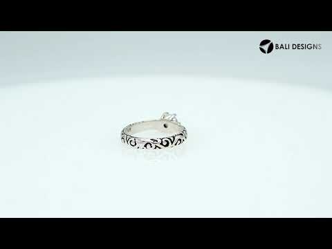 Bulk sterling silver filigree rings with round Pink Quartz, handcrafted Balinese design, 925 silver wholesale jewelry supply.