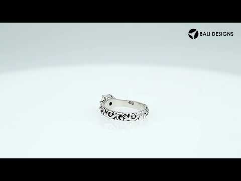 Bulk sterling silver filigree rings with round Green Quartz, handcrafted Balinese design, 925 silver wholesale jewelry supply.