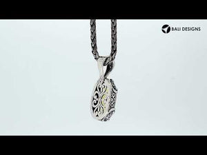 925 Silver Oval Pendant With Citrine Quartz For Wholesale Jewelry Collection