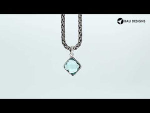 Lapis 925 silver cushion-cut pendant for wholesale jewelry orders