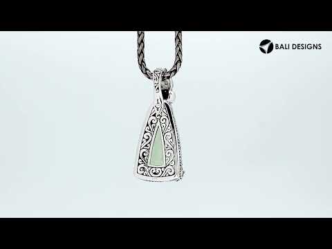 Trapezoid Green Amethyst Quartz Sterling Silver Pendant For Wholesale Jewelry Collection
