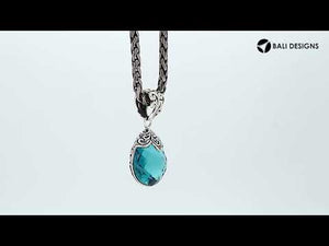 925 Sterling Silver Green Quartz Round Filigree Pendant For Wholesale