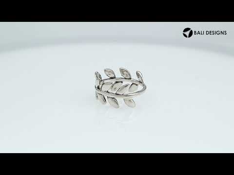 Sterling Silver Beautiful Simple Designer Leaf Ring In Elegant Style
