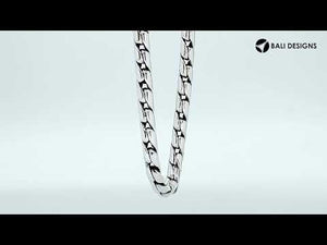 Sterling Silver Bali Handcrafted Necklace Chain With Polished Finish And Lobster Clasp.