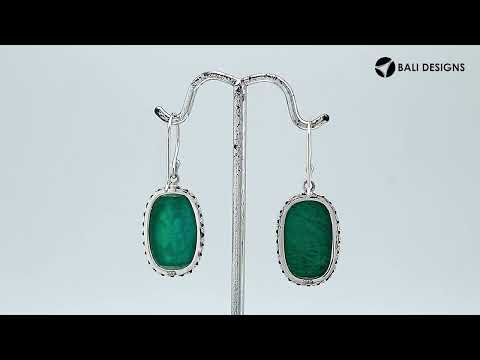 Wholesale Sterling Silver Abalone Shell  Earrings With Hammered Edge Design