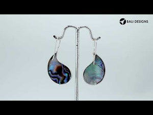 Sterling Silver drop earrings with Black Shell for wholesale collection