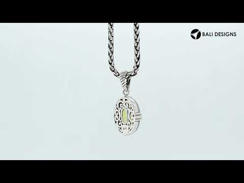 Oval Lemon Quartz pendant crafted in polished 925 sterling silver featuring classic rope-textured detailing and a clean, structured design suitable for wholesale buyers