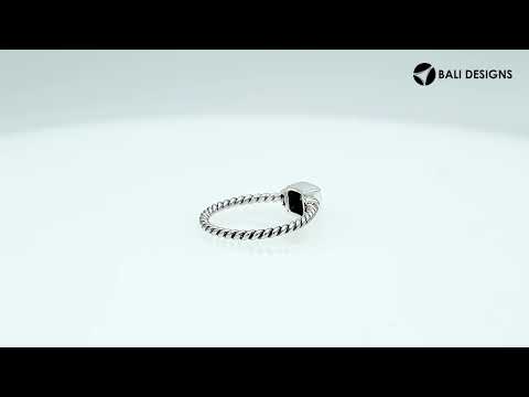 Wholesale sterling silver Green Quartz square rope band ring handcrafted in Bali.