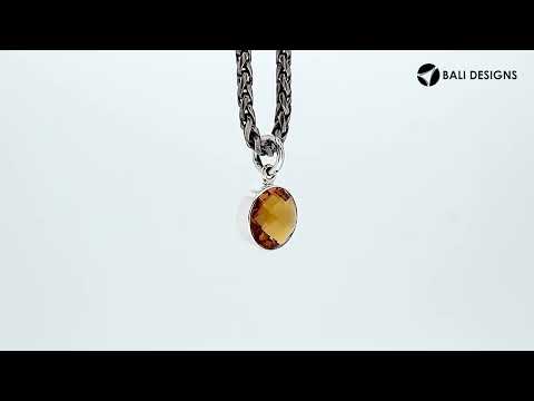 Citrine Quartz 925 silver round-cut pendant for wholesale jewelry orders