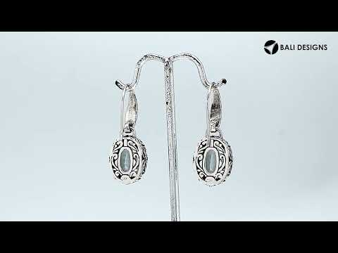 Wholesale sterling silver Amethyst Quartz oval earwire earrings featuring floral hand-carved silver detailing, antique-polished finish, secure earwire hooks, and intricate artisan craftsmanship designed for premium wholesale jewelry collections.