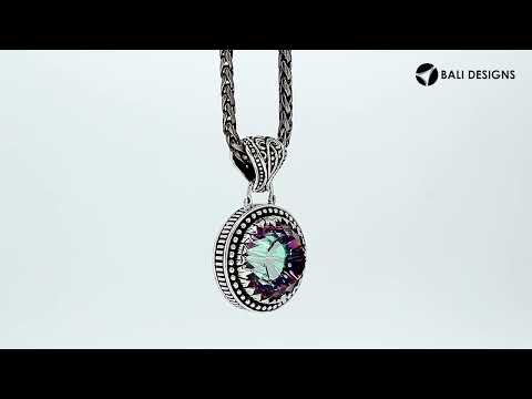 Pearl pendant in 925 sterling silver with Balinese handcrafted detailing, wholesale jewelry.