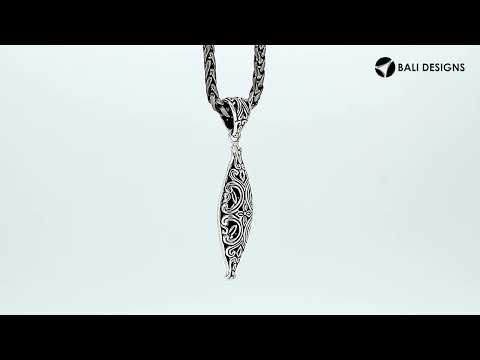 925 Silver Balinese Engraved Designer Oval Pendant For Wholesale Jewelry Collection