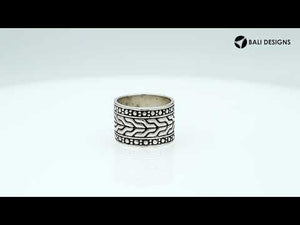 Sterling Silver Beautiful Designer Round Pattern Oxidized Ring For Wholesale Jewelry Buyers.