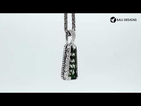 Amethyst Quartz 925 Silver Tapered Pendant With Floral Bali Design For Wholesale Jewelry Orders