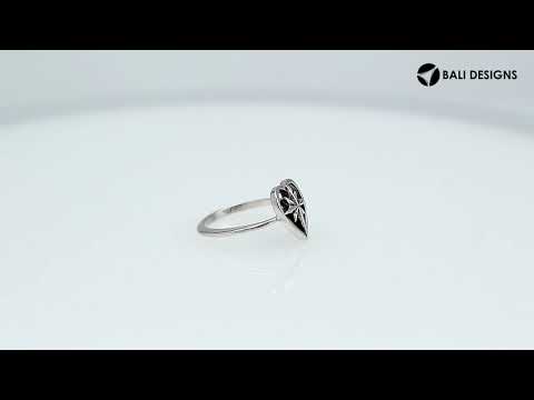 Sterling silver simple designer ring in elegant style