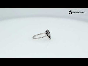 Sterling silver simple designer ring in elegant style