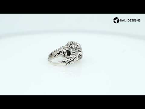 Wholesale Mystic Topaz Quartz And Cubic Zirconia ring in 925 sterling silver with cushion-cut rainbow stone and Balinese band detailing.