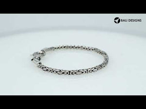 Sterling silver 3.5mm wheat chain bracelet – handcrafted wholesale Bali  jewelry