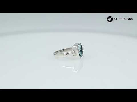 Wholesale sterling silver ring with Green Chalcedony Quartz double stones in a minimalist bezel design