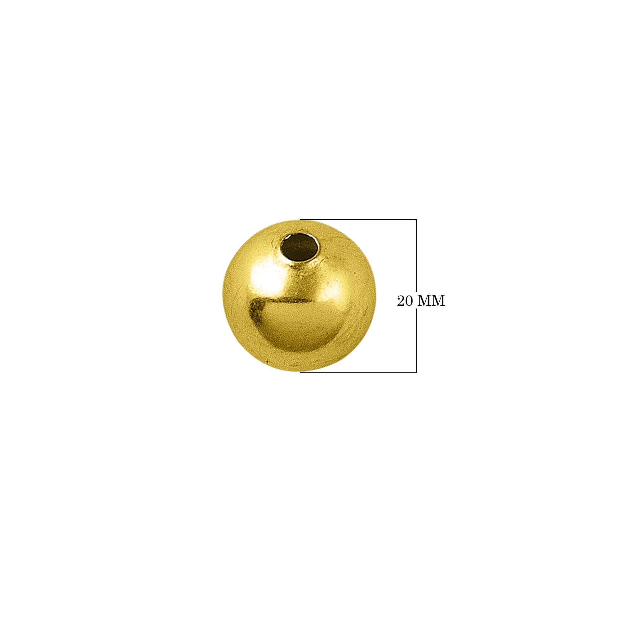 18K Gold Overlay Over Copper seamless round bead handcrafted in India