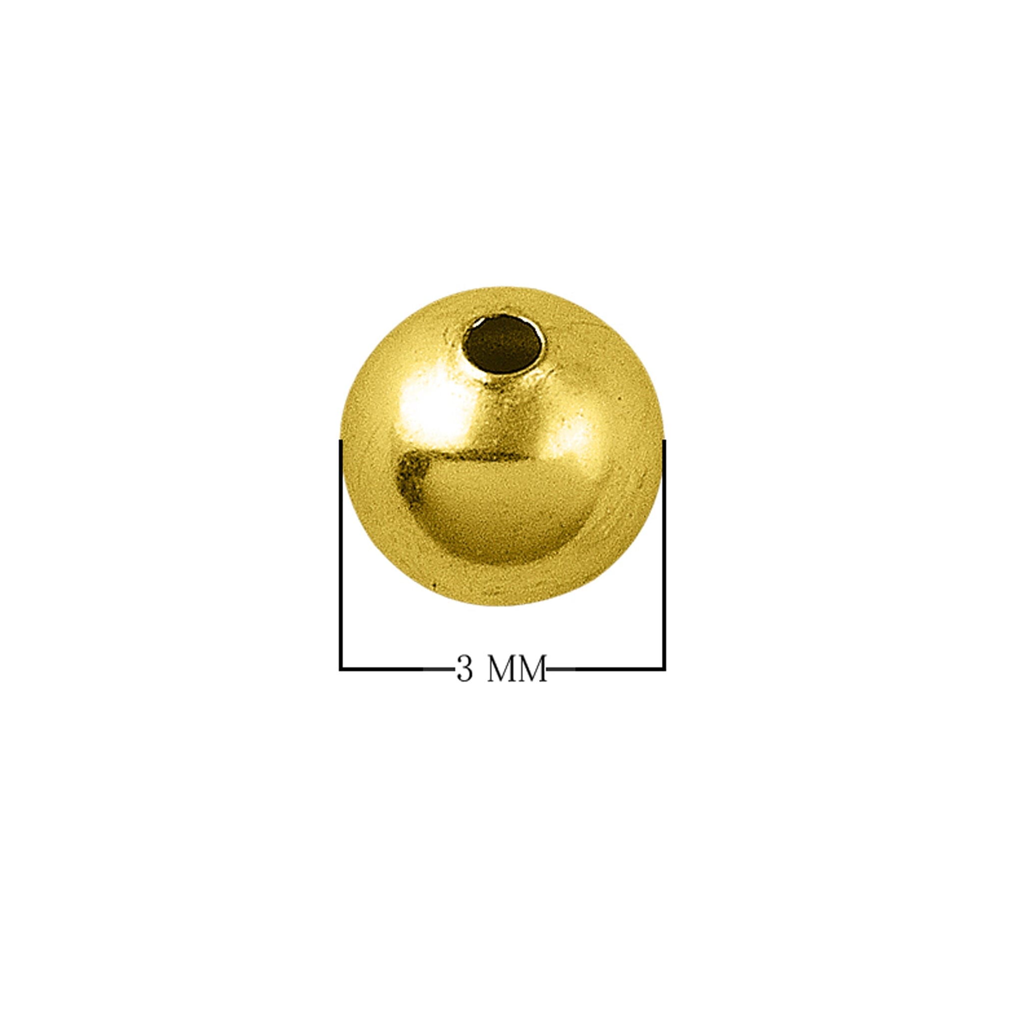 18K Gold Overlay Over Copper seamless round bead handcrafted in India