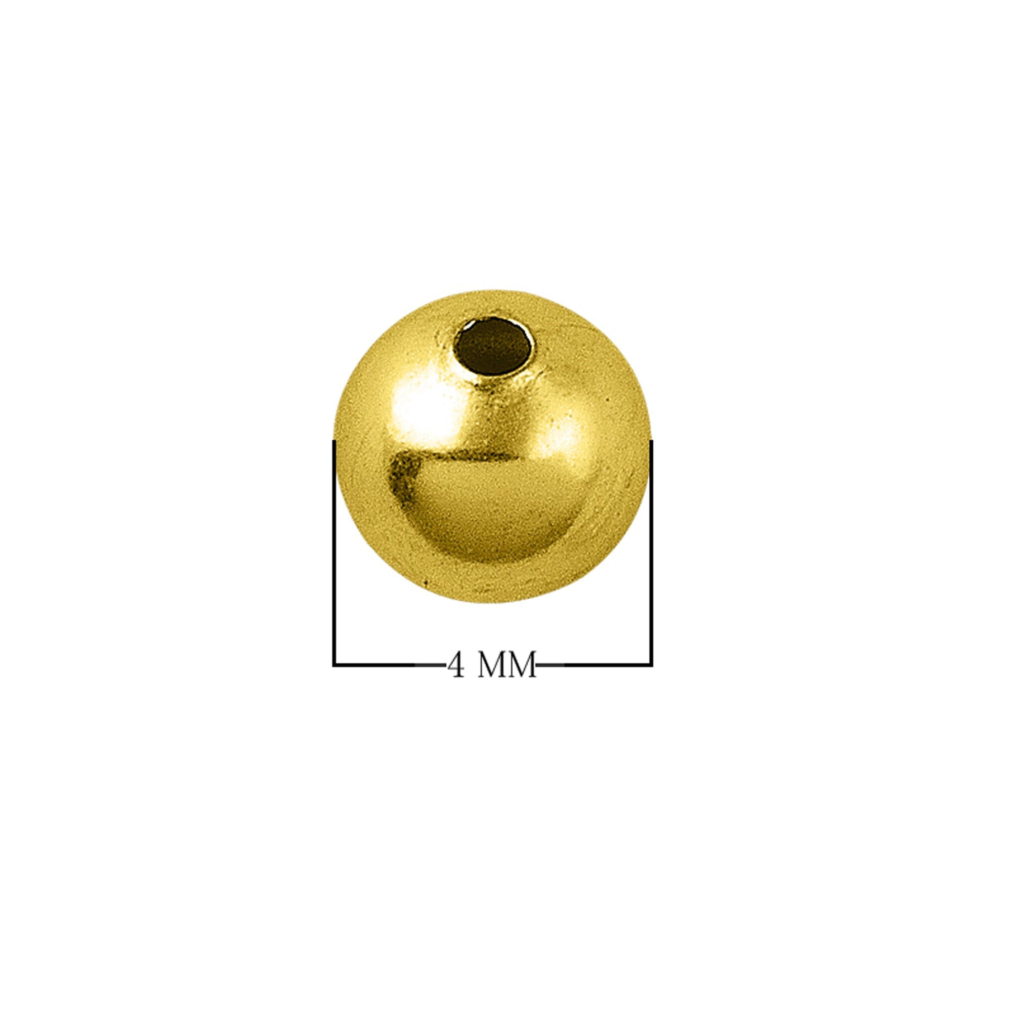 18K Gold Overlay Over Copper seamless round bead handcrafted in India