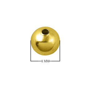 18K Gold Overlay Over Copper seamless round bead handcrafted in India