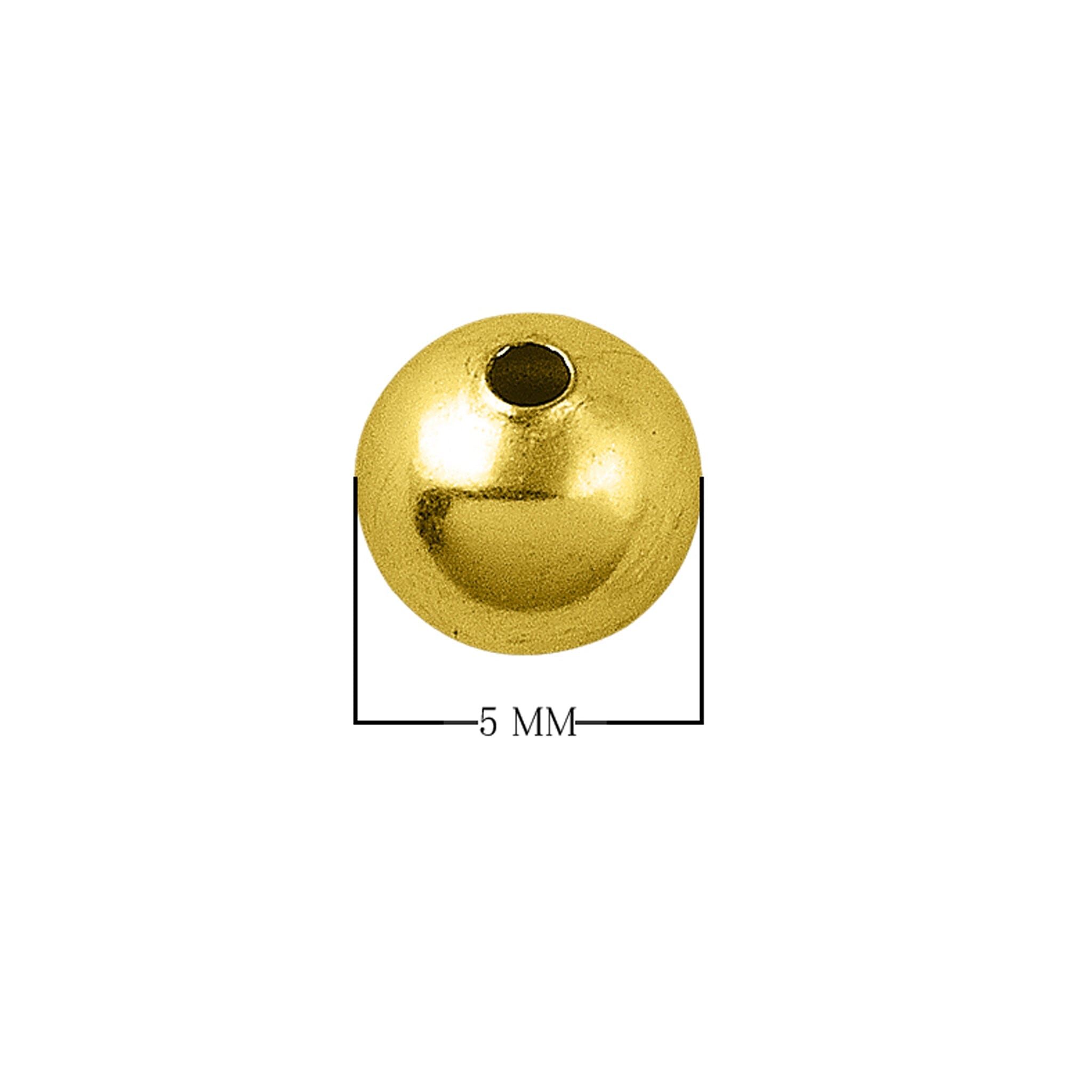 18K Gold Overlay Over Copper seamless round bead handcrafted in India