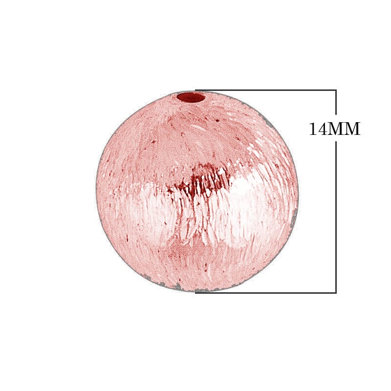 SBRG-101 Rose Gold Overlay Seamless Bead Brushed Finish Beads Bali Designs Inc 14MM 