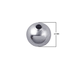 Polished Silver Overlay round bead handcrafted in India for retail jewelry and DIY designs