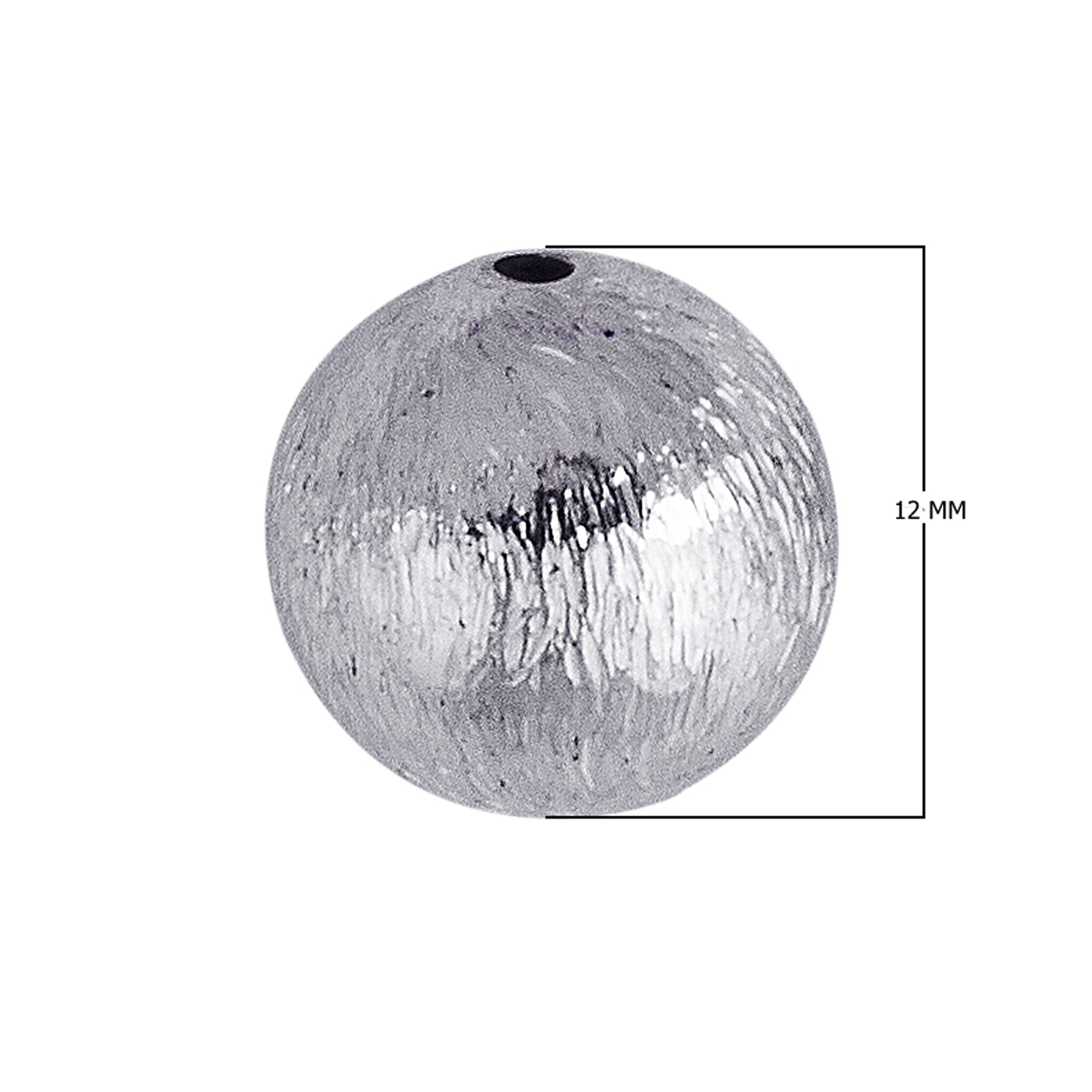 SBSF-101 Silver Overlay Seamless Bead Brushed Finish Beads Bali Designs Inc 12MM 