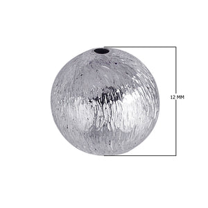 SBSF-101 Silver Overlay Seamless Bead Brushed Finish Beads Bali Designs Inc 12MM 