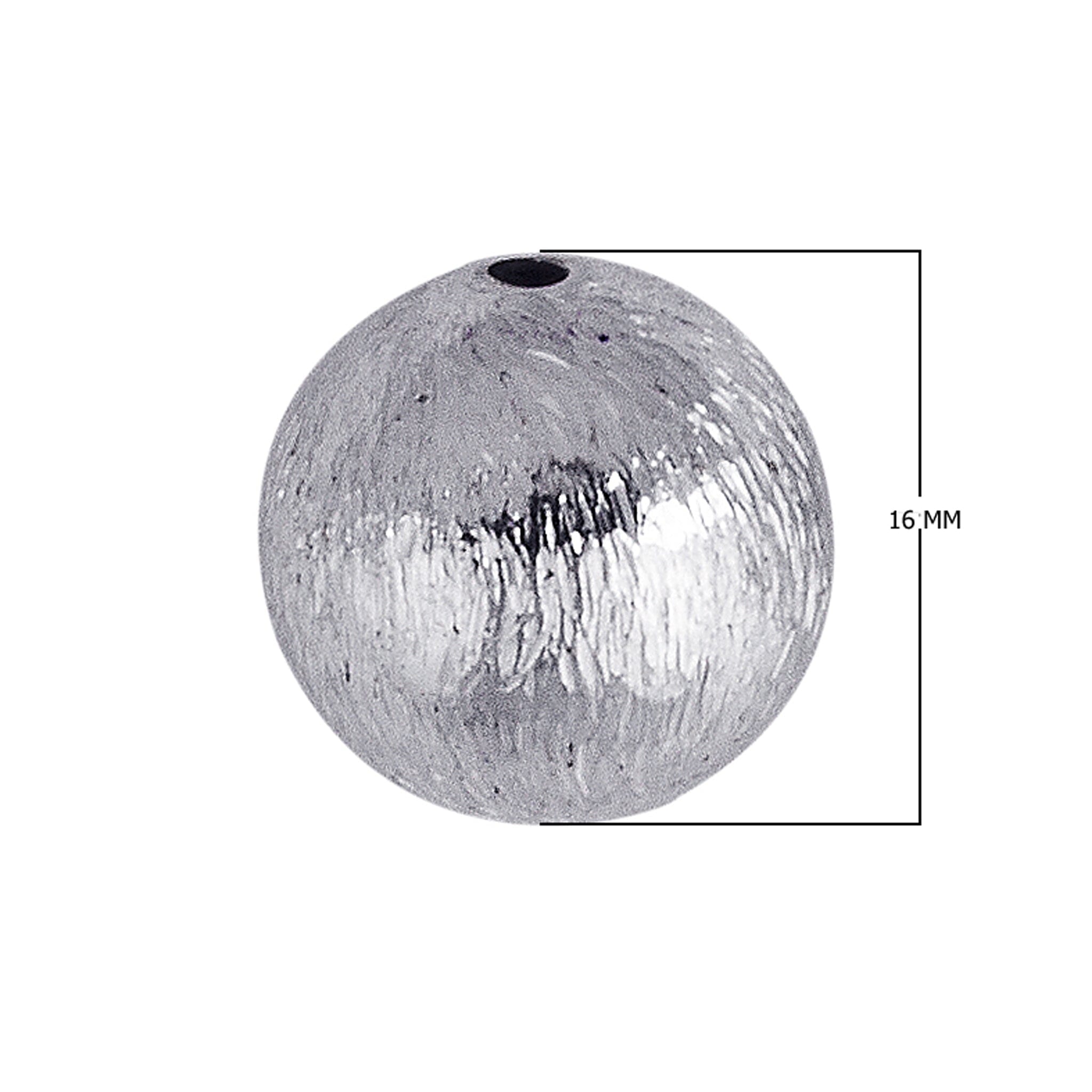 SBSF-101 Silver Overlay Seamless Bead Brushed Finish Beads Bali Designs Inc 16MM 