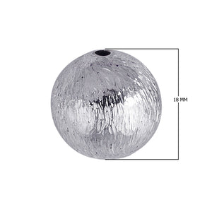 SBSF-101 Silver Overlay Seamless Bead Brushed Finish Beads Bali Designs Inc 18MM 