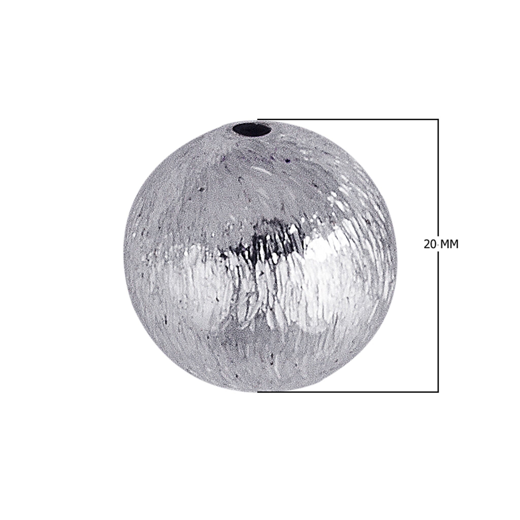 SBSF-101 Silver Overlay Seamless Bead Brushed Finish Beads Bali Designs Inc 20MM 