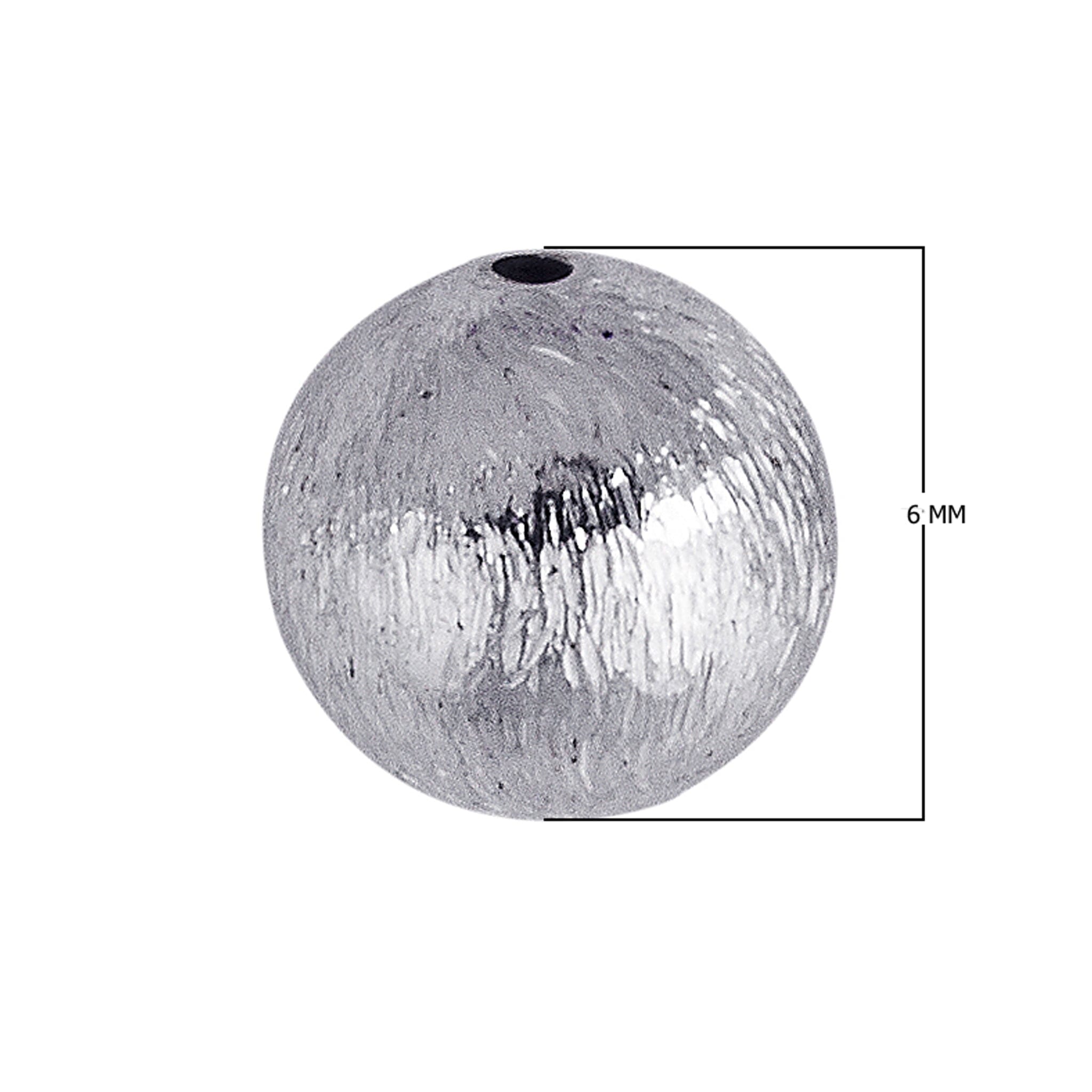 SBSF-101 Silver Overlay Seamless Bead Brushed Finish Beads Bali Designs Inc 6MM 