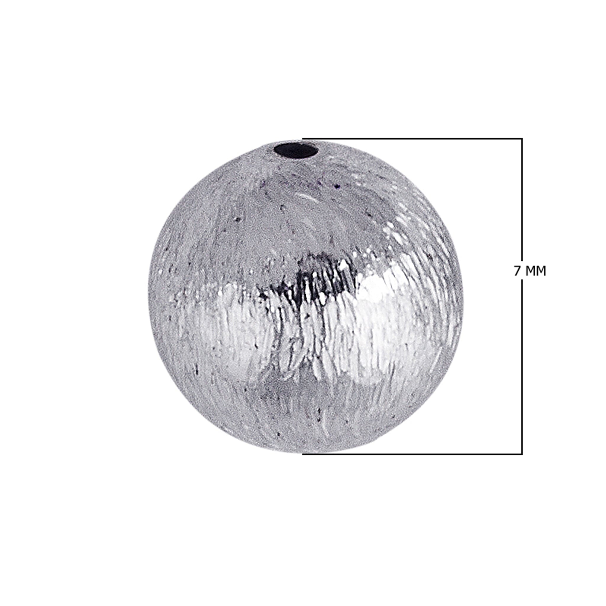 SBSF-101 Silver Overlay Seamless Bead Brushed Finish Beads Bali Designs Inc 7MM 